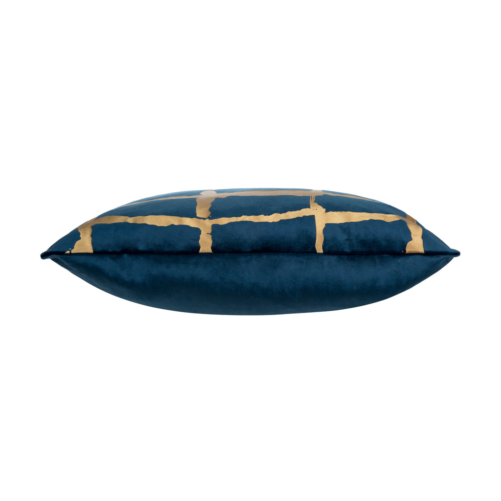 Olso Navy And Gold Velvet Pillow