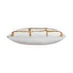 Oslo White Gold Velvet Pillow