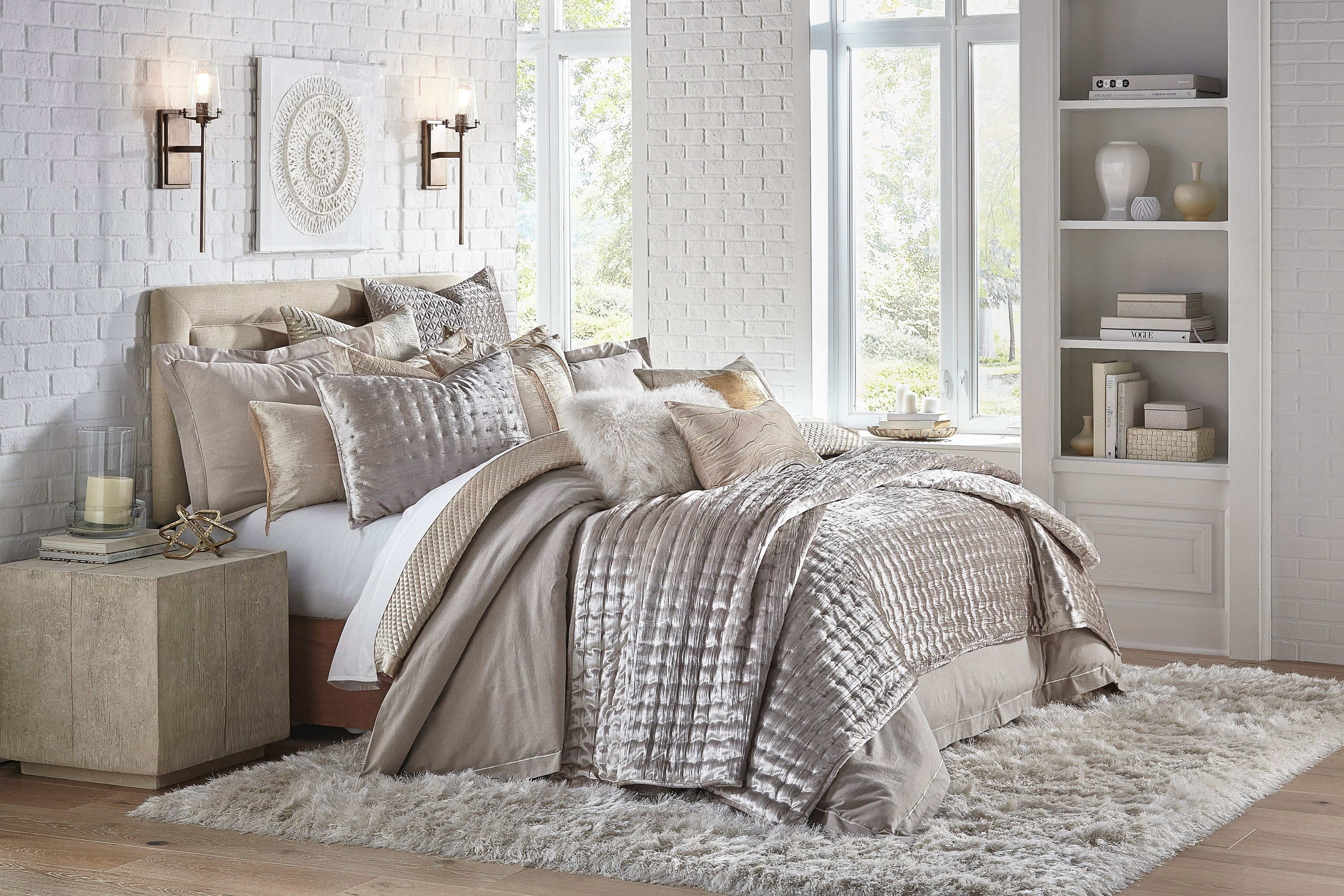 Prato Beige Quilt Set