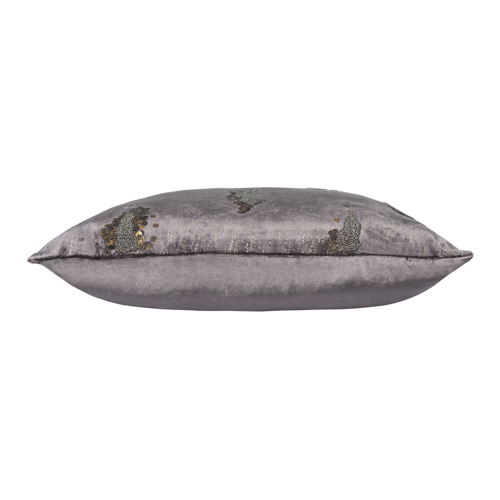 Raina Charcoal Velvet Pillow