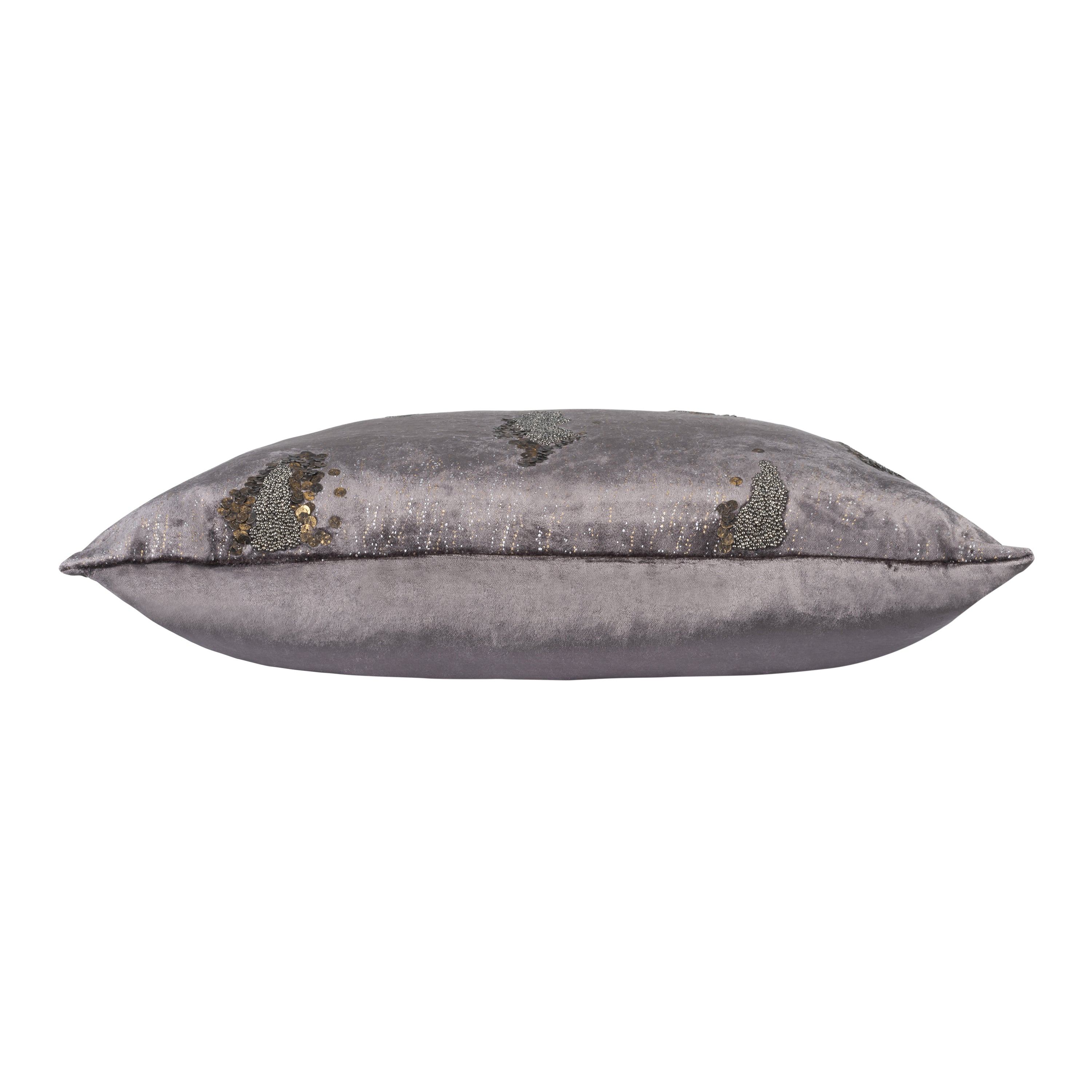 Raina Charcoal Velvet Pillow