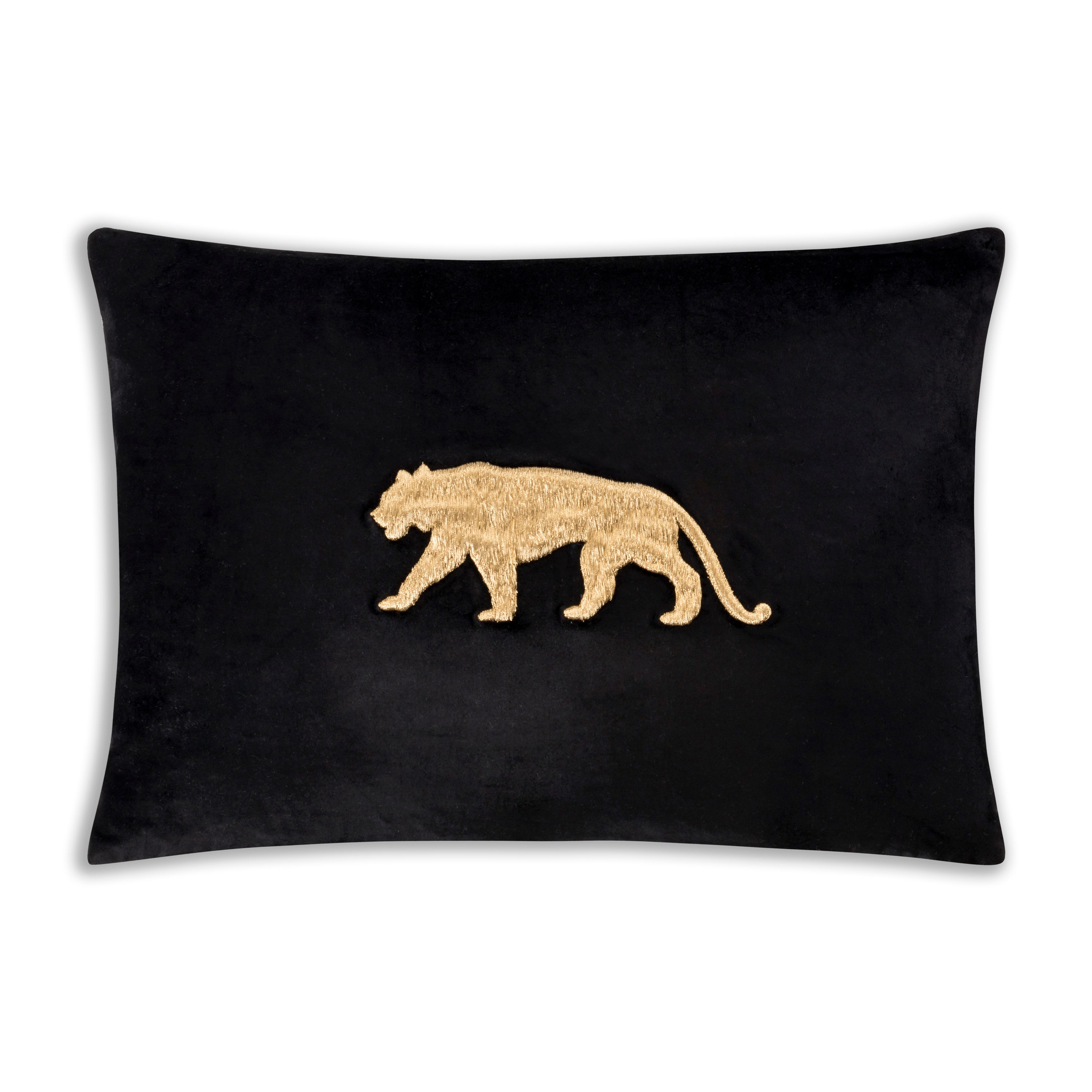 Rica Black And Gold Velvet Pillow