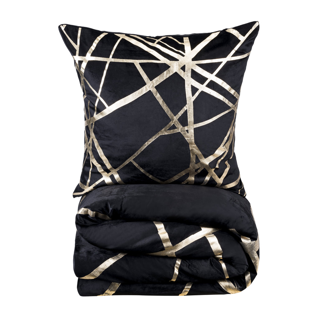 Rica Black And Gold Duvet
