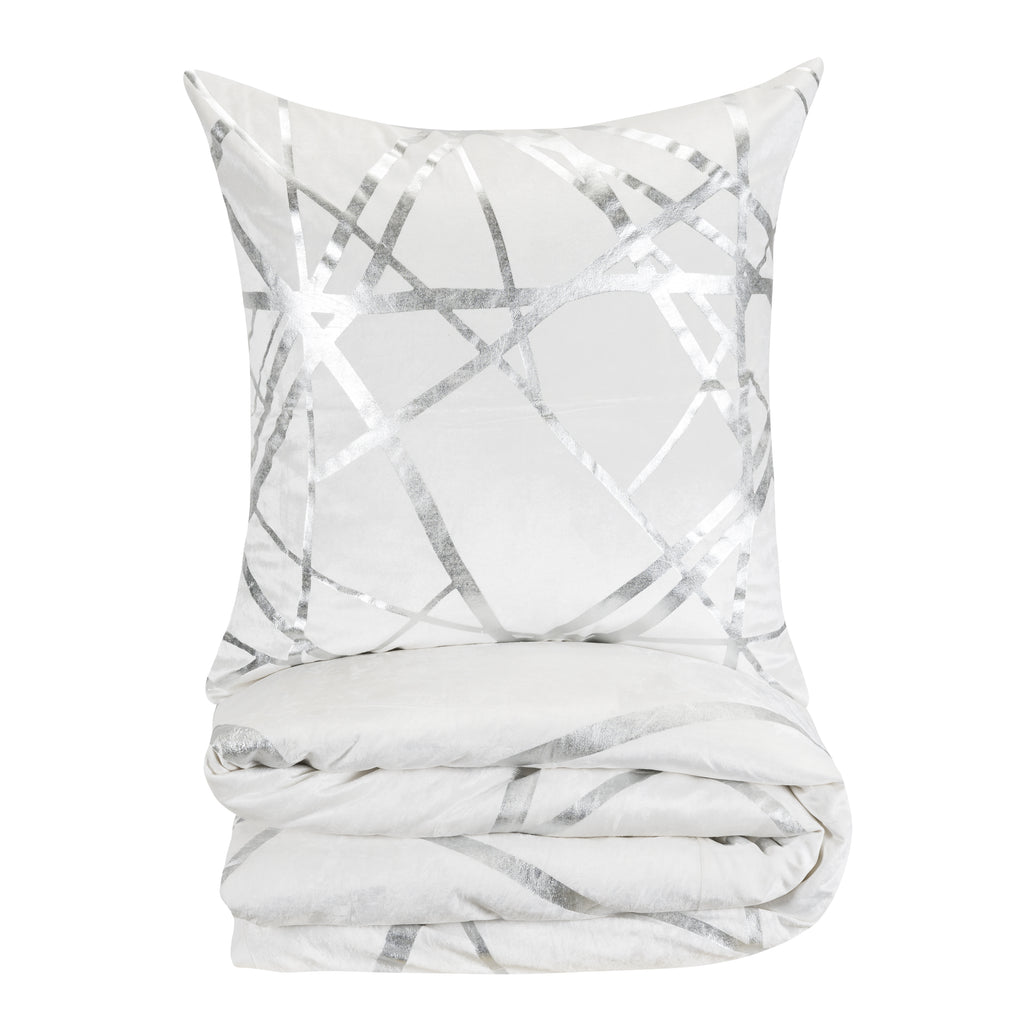 Rica Ivory And Silver Duvet