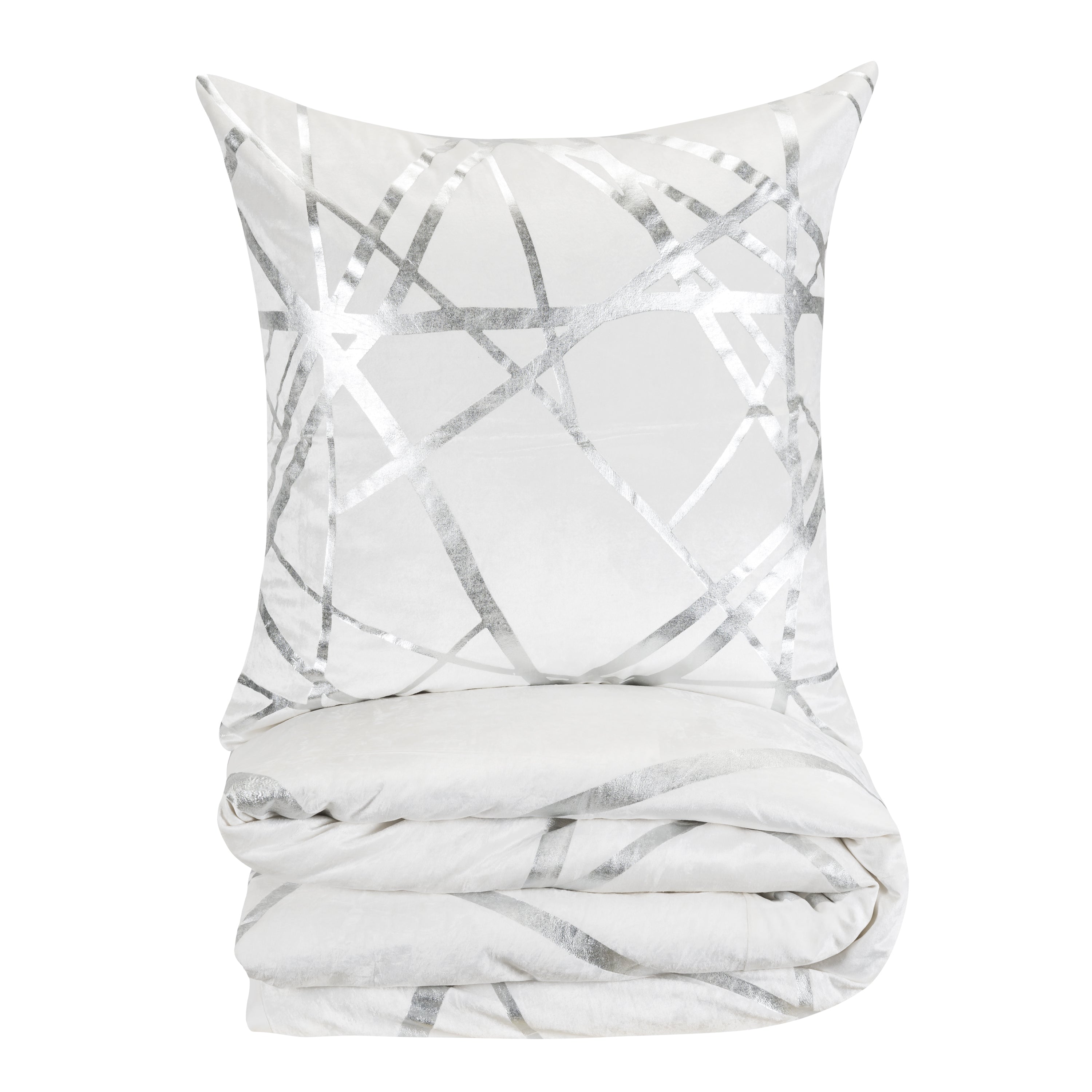 Rica Ivory And Silver Duvet