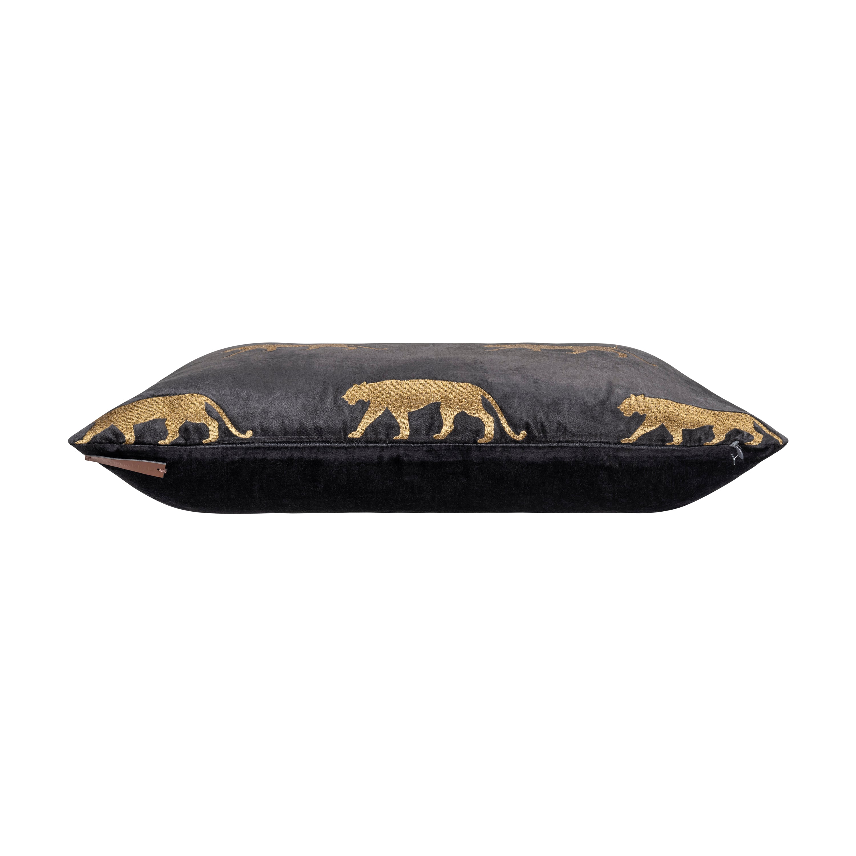 Rica Ivory Gold Embroidered Pillow