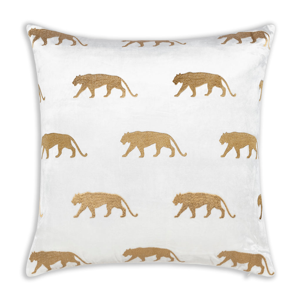 Rica Black Gold Embroidered Pillow