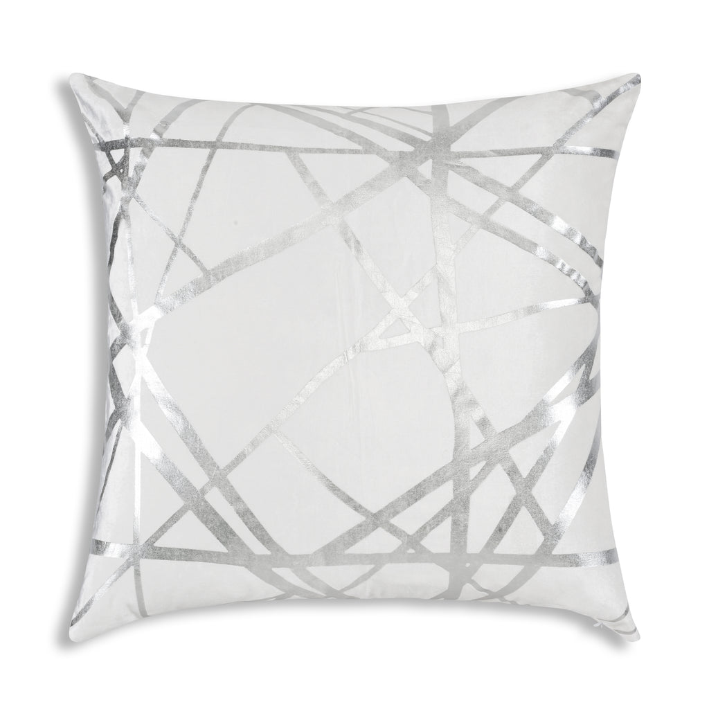 Rica Ivory and Silver Euro Sham