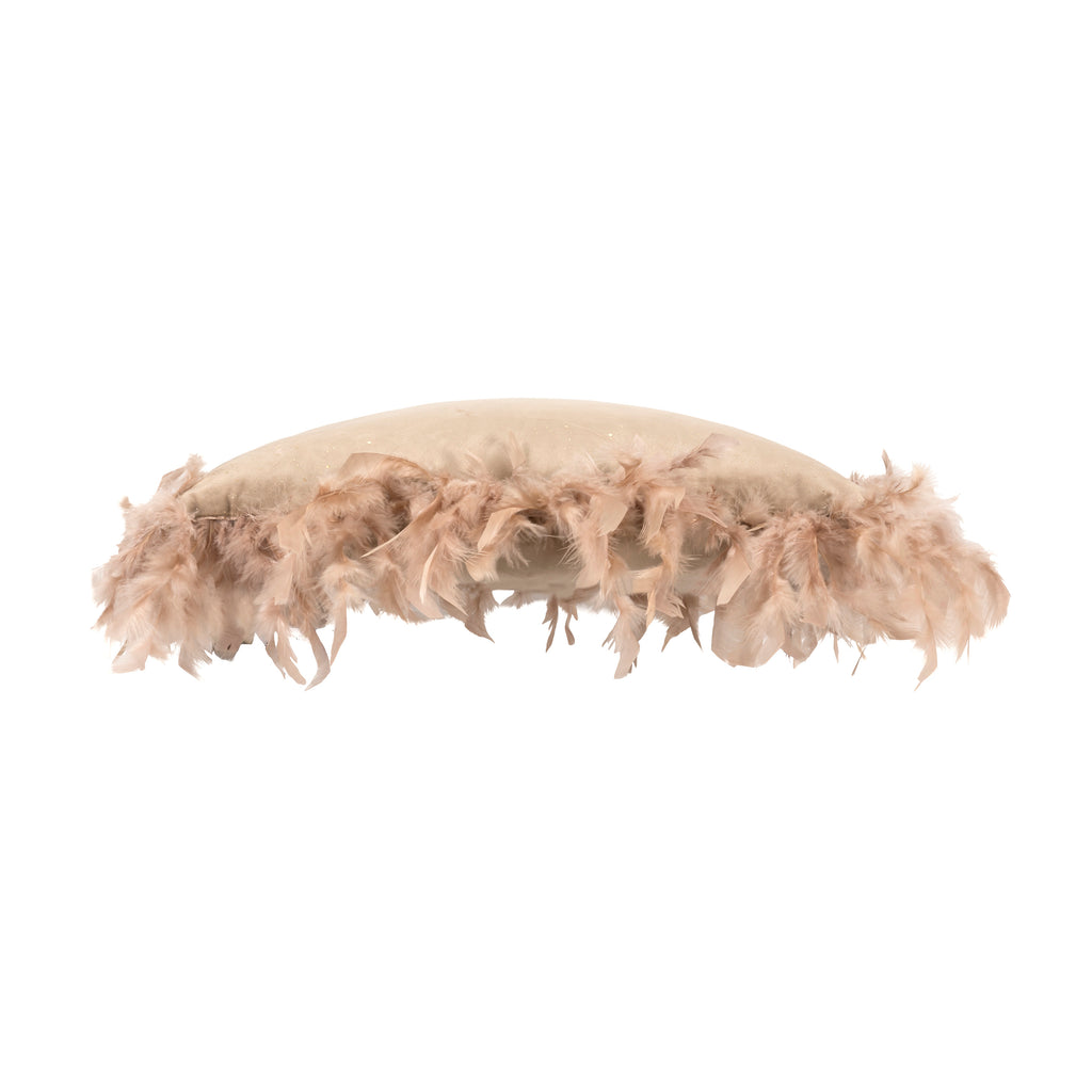 Rica Beige Velvet Pillow