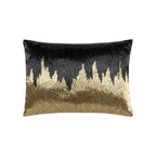 Rica Fully Beaded Black And Gold Pillow