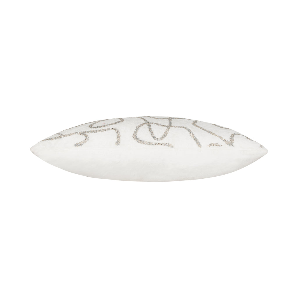 Sayra Ivory Silver Pillow