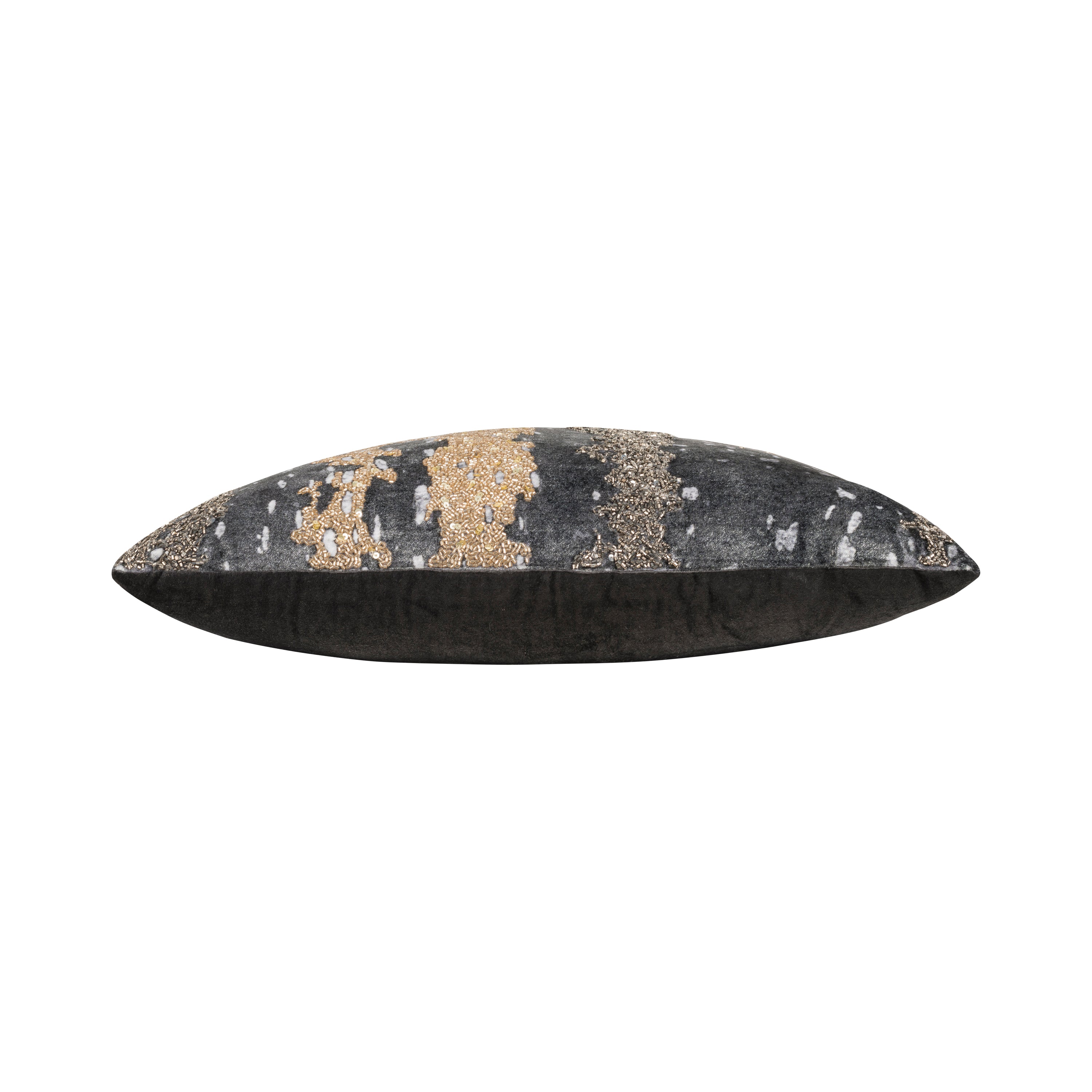 Sayra Charcoal Gold Pillow