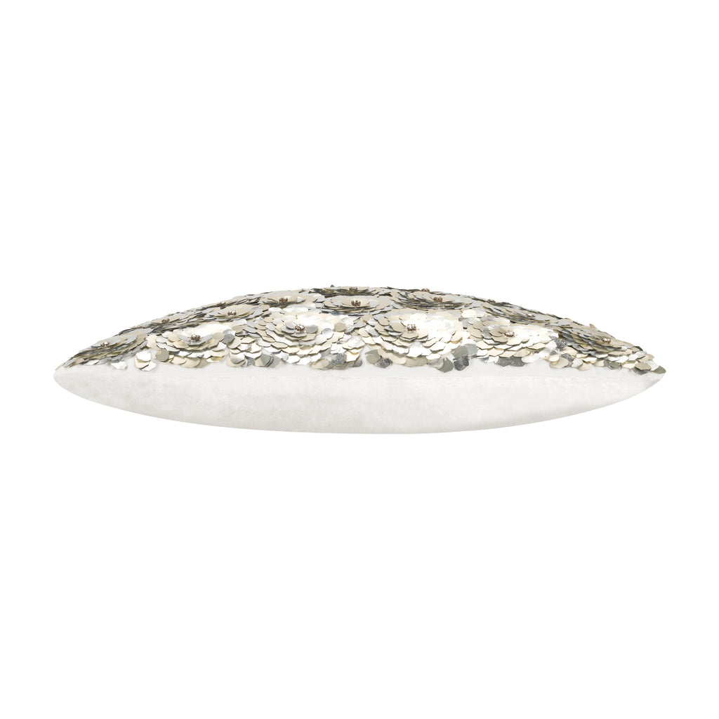 Sivo Ivory Silver Linen Pillow