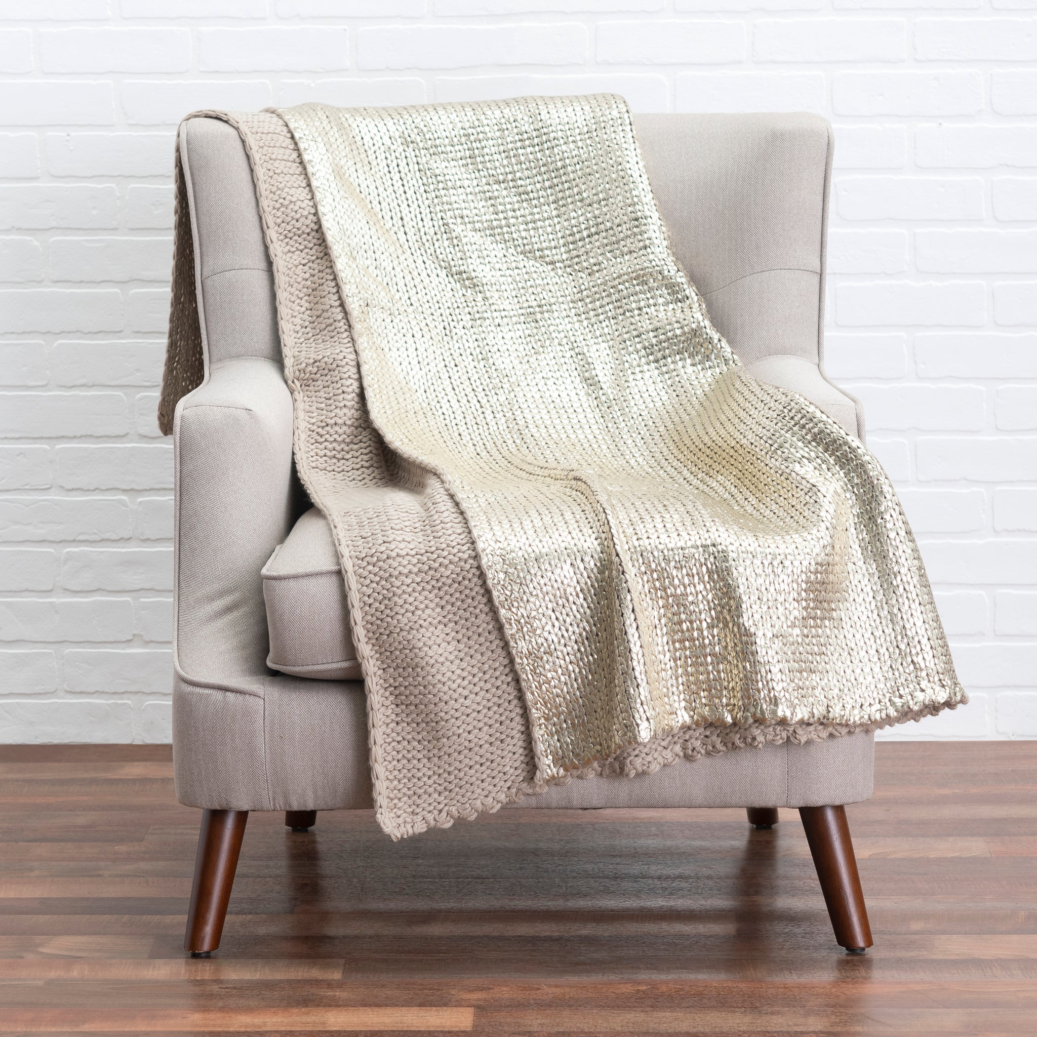 Gold and silver throw blanket sale