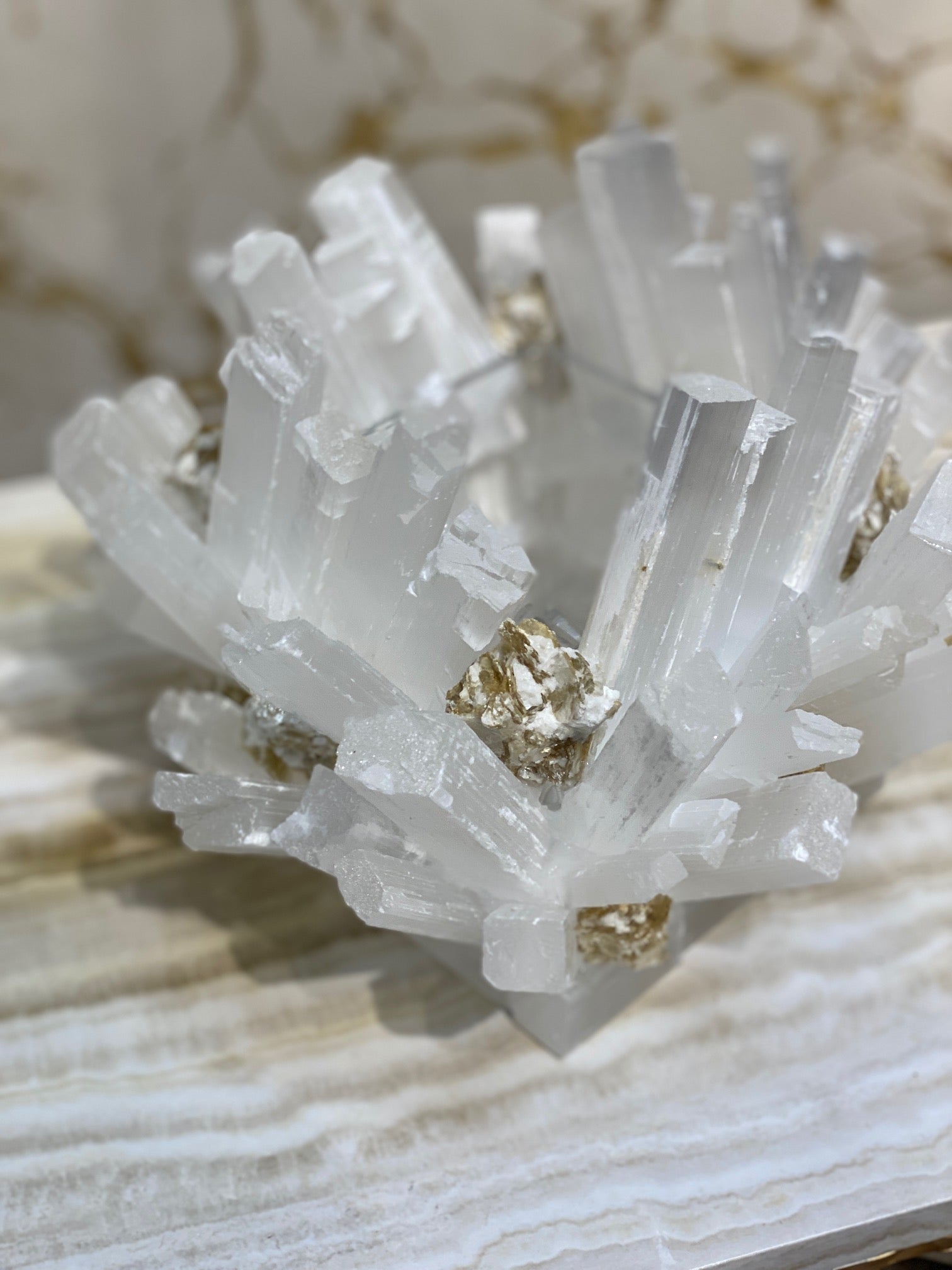 Home Decor Leah Selenite Candle Holder