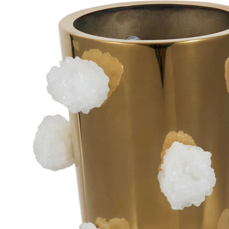Home Decor Lily Gold With Geode Vase
