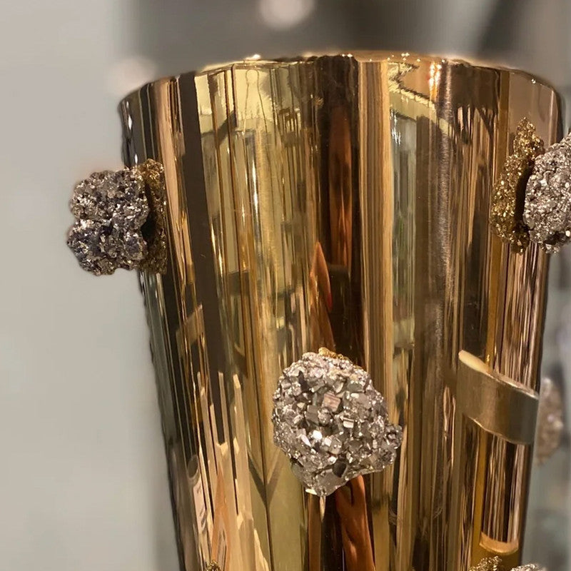 Home Decor Lily Gold With Pyrite Vase