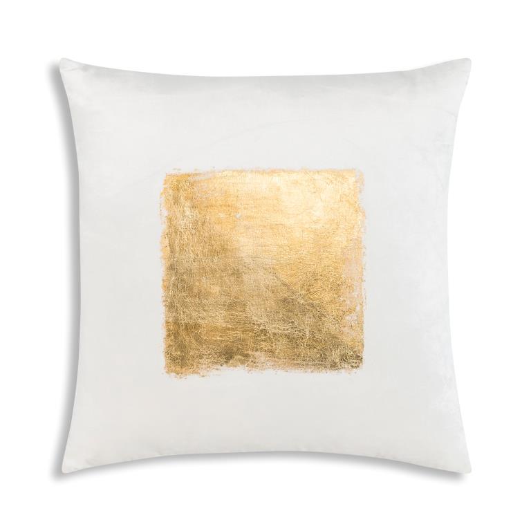 Verona Ivory Gold Velvet Pillow