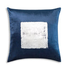 Verona Navy Silver Velvet Pillow