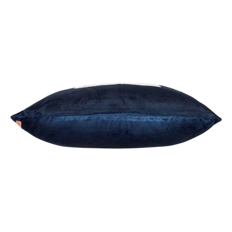 Verona Navy Silver Velvet Pillow