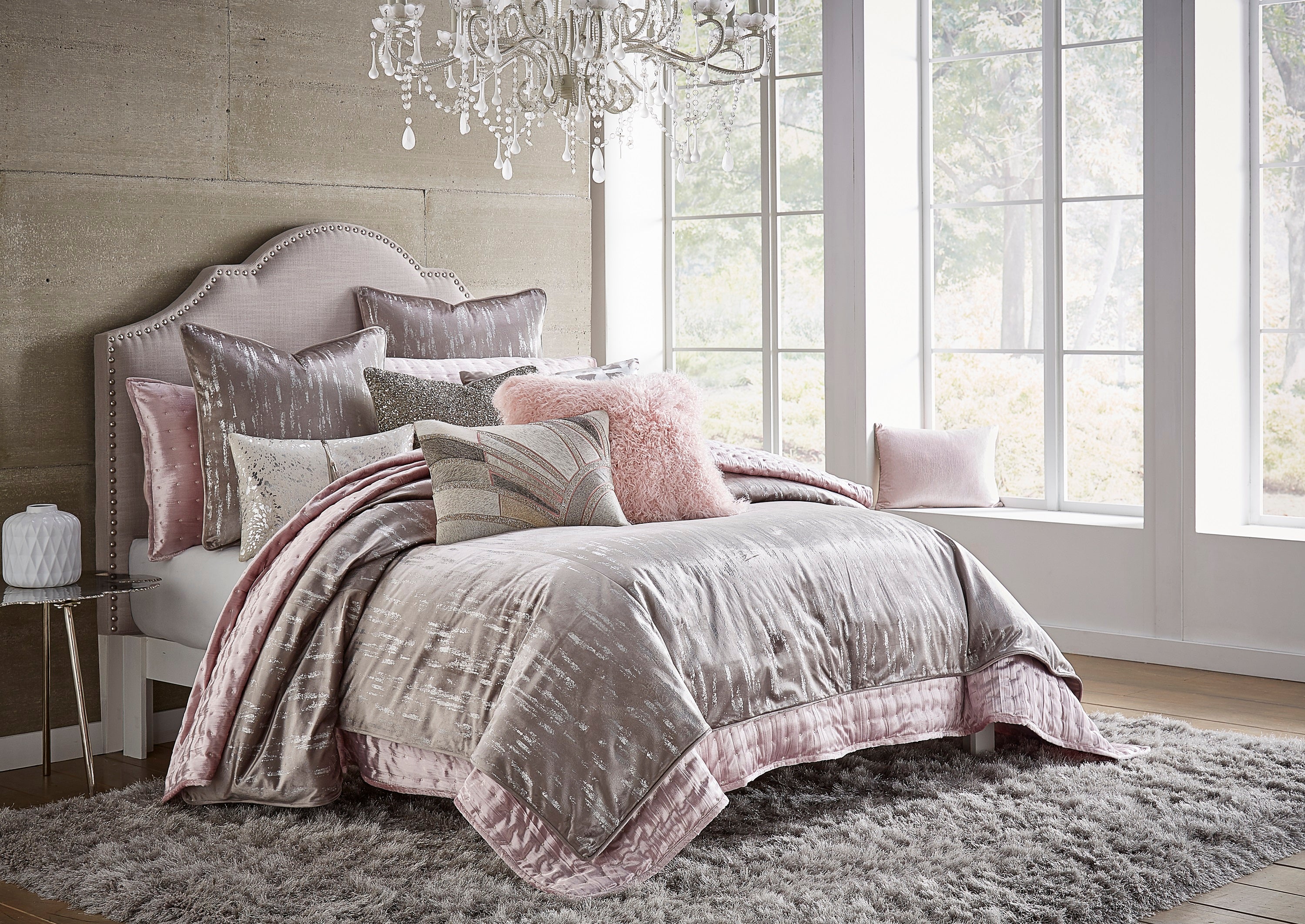 Zilar Grey Velvet Duvet