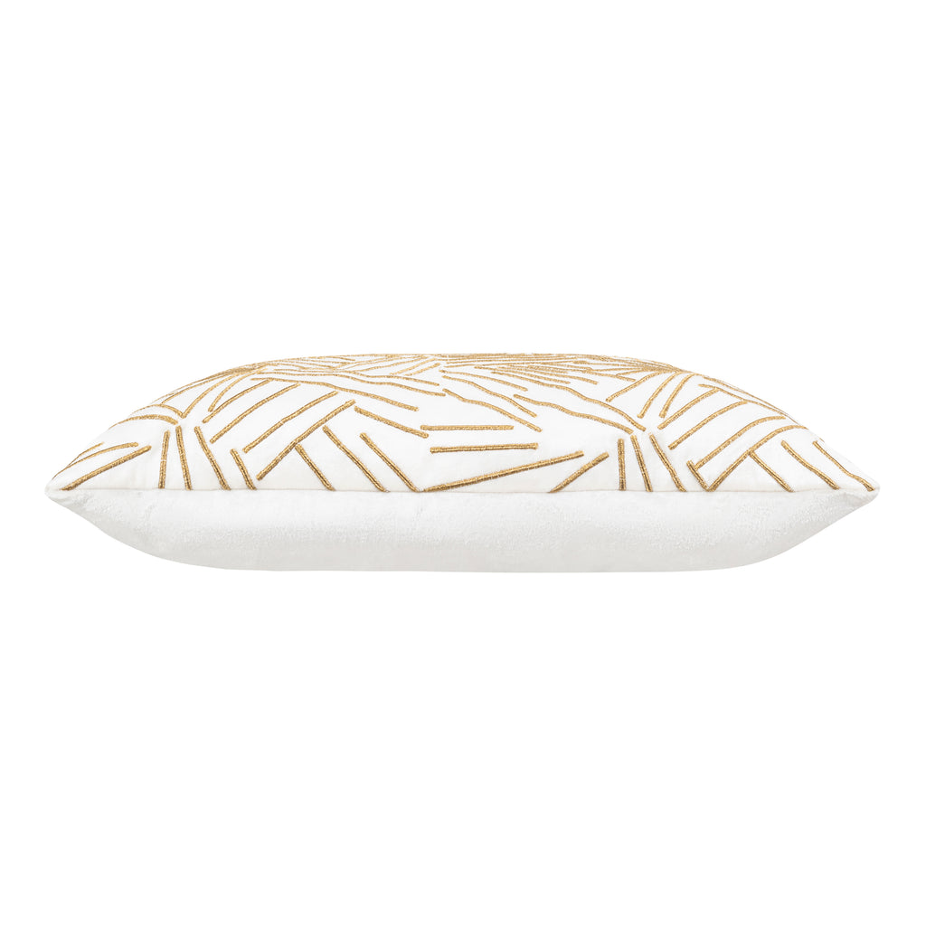 Zora Ivory And Gold Pillow